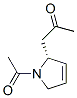 1H-Pyrrole, 1-acetyl-2,5-dihydro-2-(2-oxopropyl)-, (R)- (9CI) 结构式