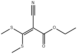 3,3-双(甲硫基)-2-氰基丙烯酸乙酯 结构式