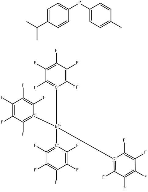 4-异丙基-4'-甲基二苯基碘离子四(五氟苯基)硼酸盐 结构式