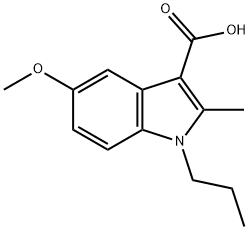 5-甲氧基-2-甲基-1-丙基-1H-吲哚-3-羧酸 结构式
