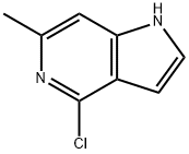 4-氯-6-甲基-5-氮杂吲哚 结构式