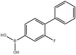 2-氟联苯基-4-硼酸 结构式