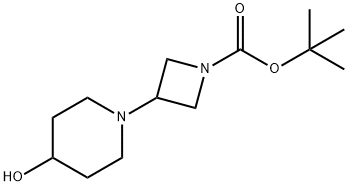 tert-Butyl 3-(4-hydroxy-1-piperidyl)azetidine-1-carboxylate 结构式