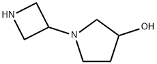 1-(氮杂环丁烷-3-基)吡咯烷-3-醇 结构式