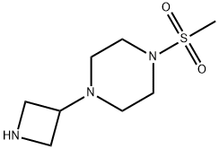 1-(氮杂环丁烷-3-基)-4-(甲基磺酰基)哌嗪 结构式