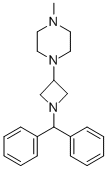 1-[1-(DIPHENYLMETHYL)-3-AZETIDINYL]-4-METHYL-PIPERAZINE 结构式