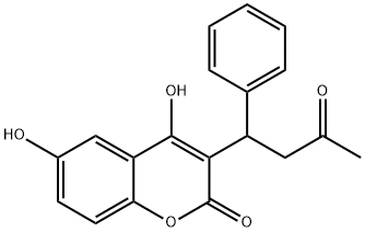 3-(Α-丙酮基苄基)-4,6-二羟基香豆素 结构式