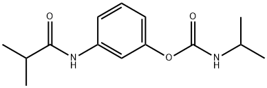 Isopropylcarbamic acid 3-[(2-methylpropionyl)amino]phenyl ester 结构式