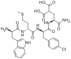 H-D-TRP-D-MET-P-CHLORO-D-PHE-GLA-NH2 结构式