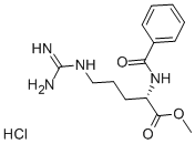 N-苯甲酰基-L-精氨酸甲酯盐酸盐 结构式