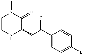 (3Z)-3-[2-(4-bromophenyl)-2-oxo-ethylidene]-1-methyl-piperazin-2-one 结构式