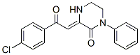 (3Z)-3-[2-(4-chlorophenyl)-2-oxo-ethylidene]-1-phenyl-piperazin-2-one 结构式