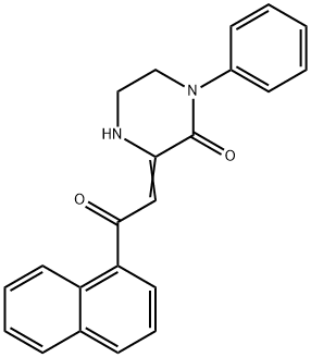 (3E)-3-(2-naphthalen-1-yl-2-oxo-ethylidene)-1-phenyl-piperazin-2-one 结构式