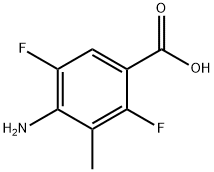 4-氨基-2,5-二氟-3-甲基苯甲酸 结构式