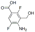 Benzoic acid, 4-amino-2,5-difluoro-3-(hydroxymethyl)- (9CI) 结构式