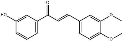 (E)-3-(3,4-二甲氧基苯基)-1-(3-羟基苯基)-1-丙烯酮 结构式