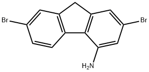 2,7-Dibromo-9H-fluoren-4-amine 结构式