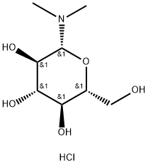 (2R,3R,4S,5R,6R)-2-dimethylamino-6-(hydroxymethyl)oxane-3,4,5-triol hy drochloride 结构式