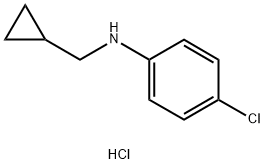 4-氯-N-(环丙基甲基)苯胺盐酸盐 结构式