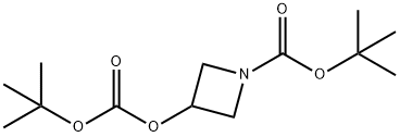 3-[(叔丁氧羰基)氧基]氮杂环丁烷-1-甲酸叔丁酯 结构式