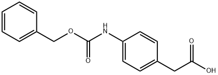 (4-BENZYLOXYCARBONYLAMINOPHENYL)-ACETIC ACID 结构式