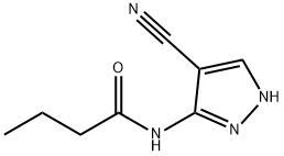 Butanamide,  N-(4-cyano-1H-pyrazol-3-yl)- 结构式