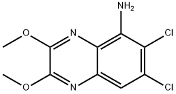 6,7-二氯-2,3-二甲氧基喹喔啉-5-胺 结构式