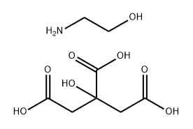 (2-hydroxyethyl)ammonium dihydrogen citrate 结构式