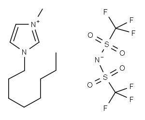 1-甲基-3-正辛基 双[(三氟甲基)磺酰基]酰胺 结构式