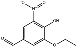 3-乙氧基-4-羟基-5-硝基苯甲醛 结构式