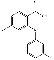 4 - 氯-2-[(3 - 氯苯基)氨基]苯甲酸 结构式