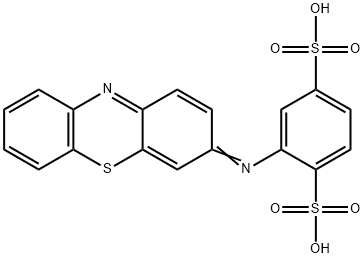 2-((3H-吩噻嗪-3-亚基)氨基)苯-1,4-二磺酸 结构式