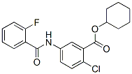 cyclohexyl 2-chloro-5-[(2-fluorobenzoyl)amino]benzoate 结构式