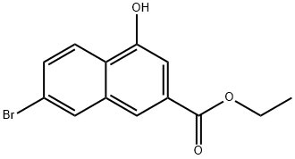 7-BROMO-4-HYDROXY-2-NAPHTHALENECARBOXYLIC ACID ETHYL ESTER 结构式
