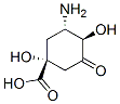 Cyclohexanecarboxylic acid, 3-amino-1,4-dihydroxy-5-oxo-, [1R-(1alpha,3beta,4alpha)]- 结构式