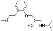 (+)-1-[2-(2-甲氧基乙基)苯氧基]-3-异丙基氨基-2-丙醇 结构式