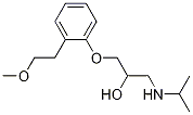 (-)-1-[2-(2-甲氧基乙基)苯氧基]-3-异丙基氨基-2-丙醇 结构式