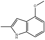 4-甲氧基-2-甲基吲哚 结构式