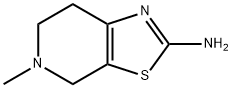 5-甲基-4,5,6,7-四氢[1,3]噻唑并[5,4-C]吡啶-2-胺 结构式