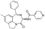 N-[(R)-9-METHYL-4-OXO-1-PHENYL-3,4,6,7-TETRAHYDRO[1,4]DIAZEPINO[6,7,1-HI]INDOL-3-YL]ISONICOTINAMIDE 结构式