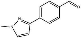 4-(1-甲基-1H-吡唑-3-基)苯甲醛 结构式