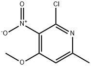 2-氯-4-甲氧基-6-甲基-3-硝基吡啶 结构式