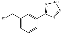 5-(3-羟甲基苄基)-1H-四唑 结构式