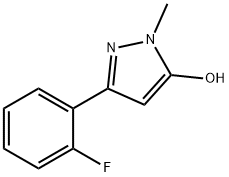2,4-DIHYDRO-5-(2-FLUOROPHENYL)-2-METHYL-3H-PYRAZOL-3-ONE 结构式