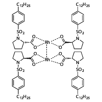 四[1-[[4-烷基(C11-C13)苯基]磺酰基]-(2S)-吡咯烷羧酸]二铑(II) 结构式