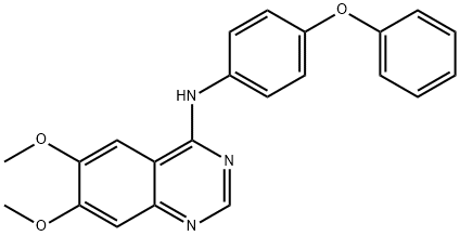 7-二甲氧基-N-(4-苯氧基苯基)- 氨基喹唑啉 结构式