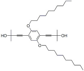 4,4''[2,5-BIS(DECYLOXY)-1,4-PHENYLENE]BIS[2-METHYL-3-BUTYN-2-OL] 结构式