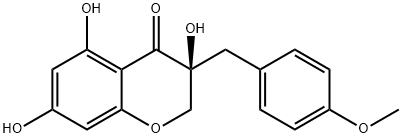 3,5,7-三羟基-3-(4-甲氧基苄基)-4-色满酮 结构式