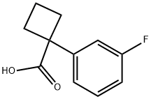 1-(3-氟苯基)环丁基甲酸 结构式