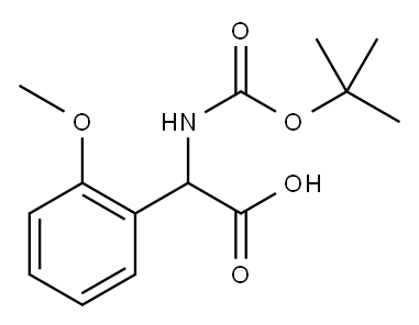 BOC-RS-2-甲氧基苯甘氨酸 结构式